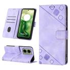 For Motorola Moto G04 4G / G24 4G Skin Feel Embossed Leather Phone Case(Light Purple) - 1