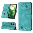 For Motorola Moto G04 4G / G24 4G Skin Feel Embossed Leather Phone Case(Green) - 1