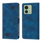 For Motorola Edge 40 5G / Edge 2023 US Skin Feel Embossed Leather Phone Case(Blue) - 2