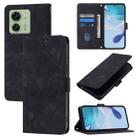 For Motorola Edge 40 5G / Edge 2023 US Skin Feel Embossed Leather Phone Case(Black) - 1