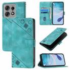 For Motorola Edge 50 Pro Skin Feel Embossed Leather Phone Case(Green) - 1