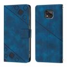 For Motorola Moto G Power 2021 Skin Feel Embossed Leather Phone Case(Blue) - 2