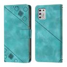 For Motorola Moto G Stylus 4G 2021 Skin Feel Embossed Leather Phone Case(Green) - 2