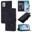 For Motorola Moto G Stylus 4G 2021 Skin Feel Embossed Leather Phone Case(Black) - 1