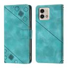 For Motorola Moto G Stylus 4G 2023 Skin Feel Embossed Leather Phone Case(Green) - 2