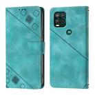 For Motorola Moto G Stylus 5G 2021 Skin Feel Embossed Leather Phone Case(Green) - 2