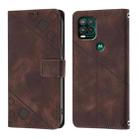 For Motorola Moto G Stylus 5G 2021 Skin Feel Embossed Leather Phone Case(Brown) - 2