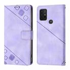 For Motorola Moto G10 / G10 Power / G20 Skin Feel Embossed Leather Phone Case(Light Purple) - 2