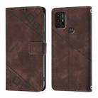 For Motorola Moto G10 / G10 Power / G20 Skin Feel Embossed Leather Phone Case(Brown) - 2