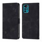 For Motorola Moto G22 / E22s / E32 India Skin Feel Embossed Leather Phone Case(Black) - 2