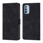 For Motorola Moto G31 Global / Moto G41 Skin Feel Embossed Leather Phone Case(Black) - 2