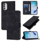 For Motorola Moto G51 5G Skin Feel Embossed Leather Phone Case(Black) - 1