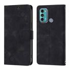 For Motorola Moto G60 / Moto G40 Fusion Skin Feel Embossed Leather Phone Case(Black) - 2