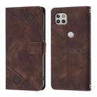 For Motorola One 5G Ace / Moto G 5G 2020 Skin Feel Embossed Leather Phone Case(Brown) - 2