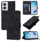 For Motorola Edge 50 Fusion Skin Feel Embossed Leather Phone Case(Black) - 1