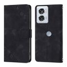 For Motorola Edge 50 Fusion Skin Feel Embossed Leather Phone Case(Black) - 2