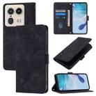 For Motorola Edge 50 Ultra Skin Feel Embossed Leather Phone Case(Black) - 1