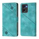 For Motorola Moto G05 Skin Feel Embossed Leather Phone Case(Green) - 2