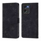 For Motorola Moto G05 Skin Feel Embossed Leather Phone Case(Black) - 2