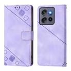 For Motorola Moto G Stylus 5G 2025 Global Skin Feel Embossed Leather Phone Case(Light Purple) - 2