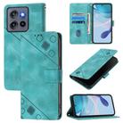For Motorola Moto G Stylus 5G 2025 Global Skin Feel Embossed Leather Phone Case(Green) - 1