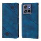 For Motorola Moto G Stylus 5G 2025 Global Skin Feel Embossed Leather Phone Case(Blue) - 2