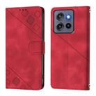 For Motorola Moto G Stylus 5G 2025 Global Skin Feel Embossed Leather Phone Case(Red) - 2