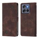 For Motorola Moto G Stylus 5G 2025 Global Skin Feel Embossed Leather Phone Case(Brown) - 2