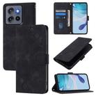 For Motorola Moto G Stylus 5G 2025 Global Skin Feel Embossed Leather Phone Case(Black) - 1