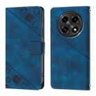 For OPPO A2 Pro 5G / A3 Pro 5G Skin-feel Embossed Leather Phone Case(Blue) - 1