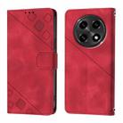 For OPPO A2 Pro 5G / A3 Pro 5G Skin-feel Embossed Leather Phone Case(Red) - 1