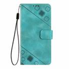 For OPPO A92s Skin-feel Embossed Leather Phone Case(Green) - 3