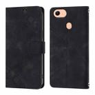 For OPPO F17 / A73 2020 4G Global Skin-feel Embossed Leather Phone Case(Black) - 2