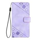 For OPPO F17 Pro / A93 2020 4G Global Skin-feel Embossed Leather Phone Case(Light Purple) - 3