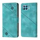 For OPPO F17 Pro / A93 2020 4G Global Skin-feel Embossed Leather Phone Case(Green) - 2