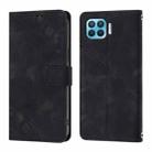 For OPPO F17 Pro / A93 2020 4G Global Skin-feel Embossed Leather Phone Case(Black) - 2