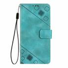 For OPPO Reno12 Pro Global Skin-feel Embossed Leather Phone Case(Green) - 3