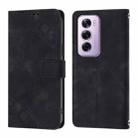 For OPPO Reno12 Pro Global Skin-feel Embossed Leather Phone Case(Black) - 2