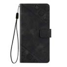 For OPPO Reno12 Pro Global Skin-feel Embossed Leather Phone Case(Black) - 3