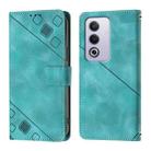 For OPPO A3 Pro 5G Global Skin-feel Embossed Leather Phone Case(Green) - 3