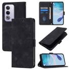 For OPPO A3 Pro 5G Global Skin-feel Embossed Leather Phone Case(Black) - 1