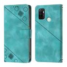 For OPPO A53s 4G / A33 2020 4G Skin-feel Embossed Leather Phone Case(Green) - 3