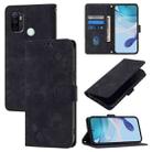 For OPPO A53s 4G / A33 2020 4G Skin-feel Embossed Leather Phone Case(Black) - 1