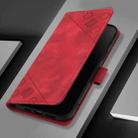 For OPPO A11s 4G Skin-feel Embossed Leather Phone Case(Red) - 2