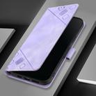 For OPPO K12x 5G Global Skin-feel Embossed Leather Phone Case(Light Purple) - 2