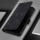 For OPPO K12x 5G Global Skin-feel Embossed Leather Phone Case(Black) - 2