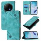 For OPPO A5 Pro China Skin-feel Embossed Leather Phone Case(Green) - 1