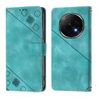 For OPPO A5 Pro China Skin-feel Embossed Leather Phone Case(Green) - 2