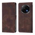 For OPPO A5 Pro China Skin-feel Embossed Leather Phone Case(Brown) - 2