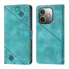 For OPPO A5 Pro 5G Global Skin-feel Embossed Leather Phone Case(Green) - 2